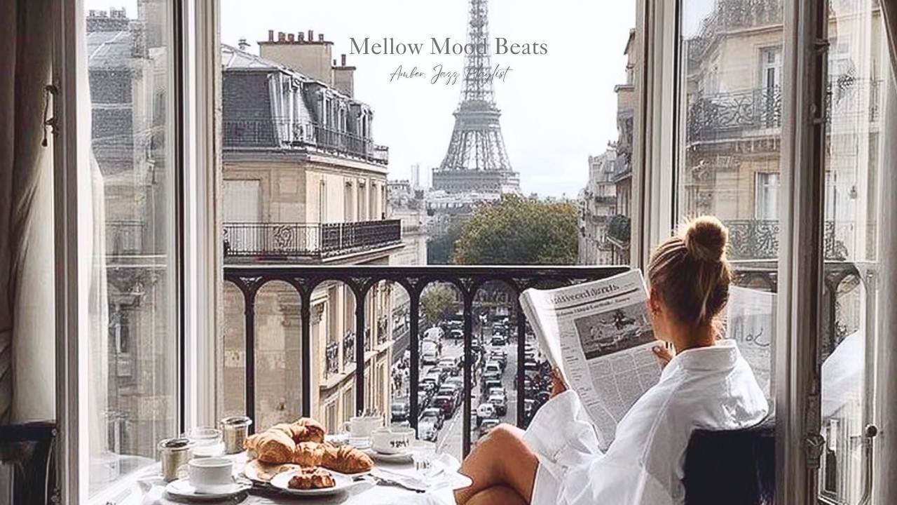 憧れのパリを聴く。窓辺のジャズと焼きたてクロワッサンが彩る、贅沢な朝。Spring Jazz & Parisian Morning Glow