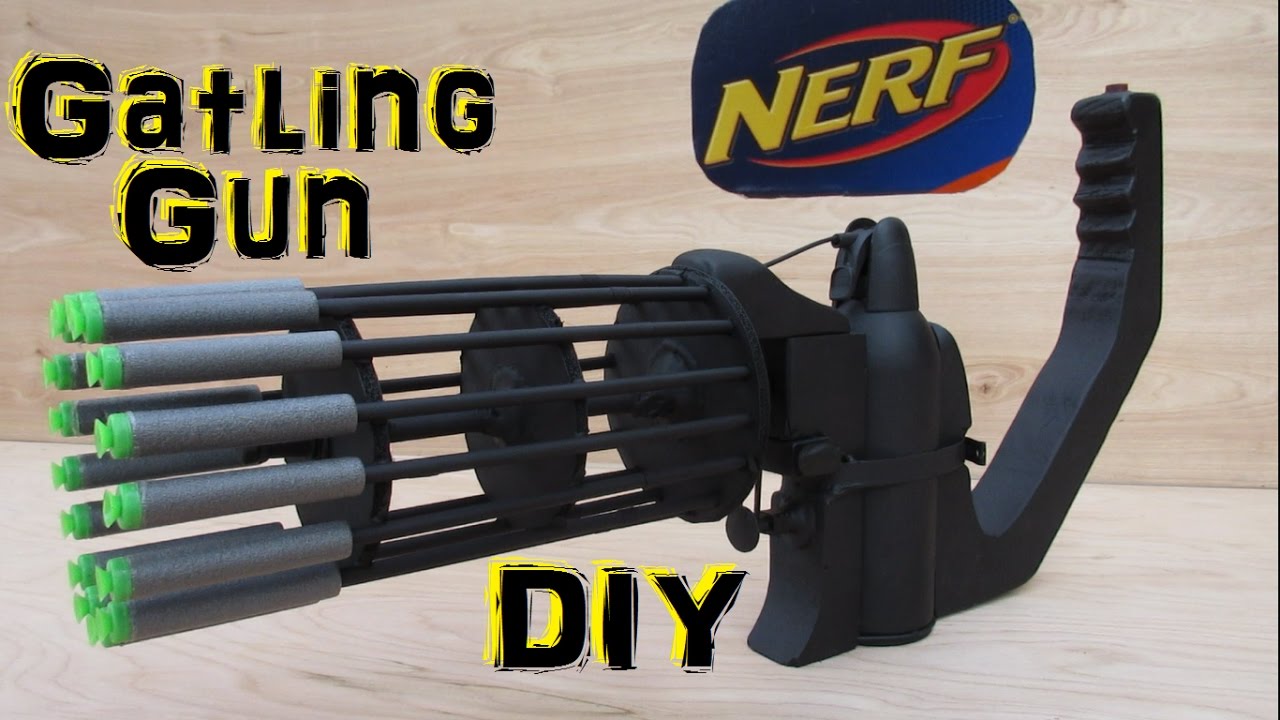 Homemade Nerf Gatling Gun (Fully Automatic!) DIY