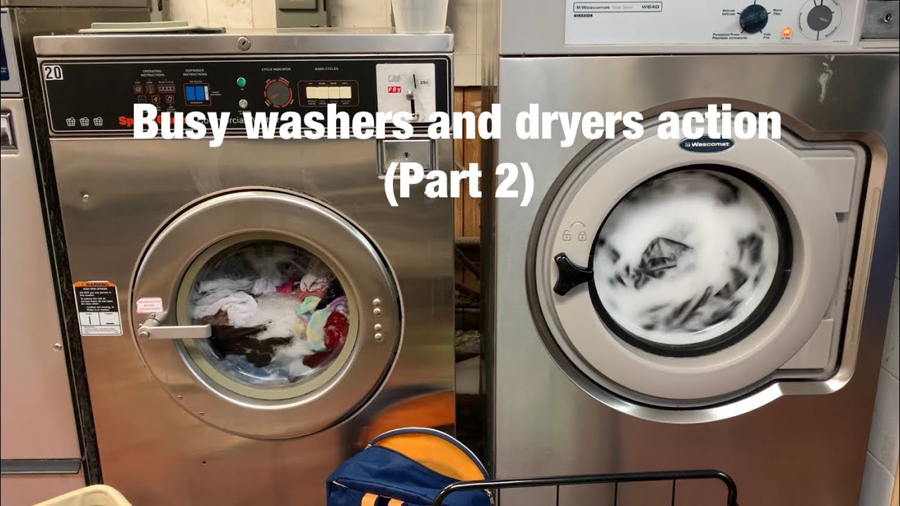 Laundromat day Episode 25 Busy mixed up washers and dryers action (Part 2) (Reupload)