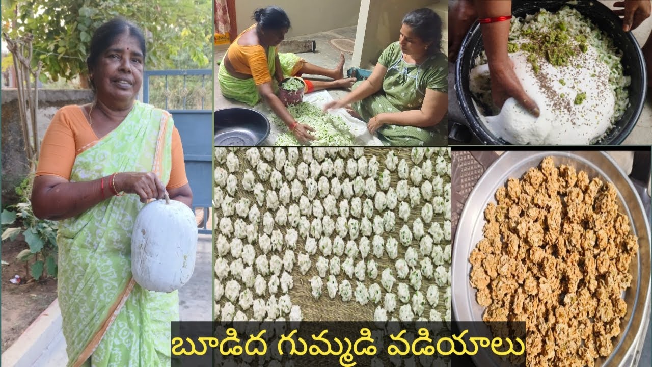 బూడిద గుమ్మడి వడియాలు/Boodida Gummadikaya vadiyalu Recipe| Ash Gourd chips|