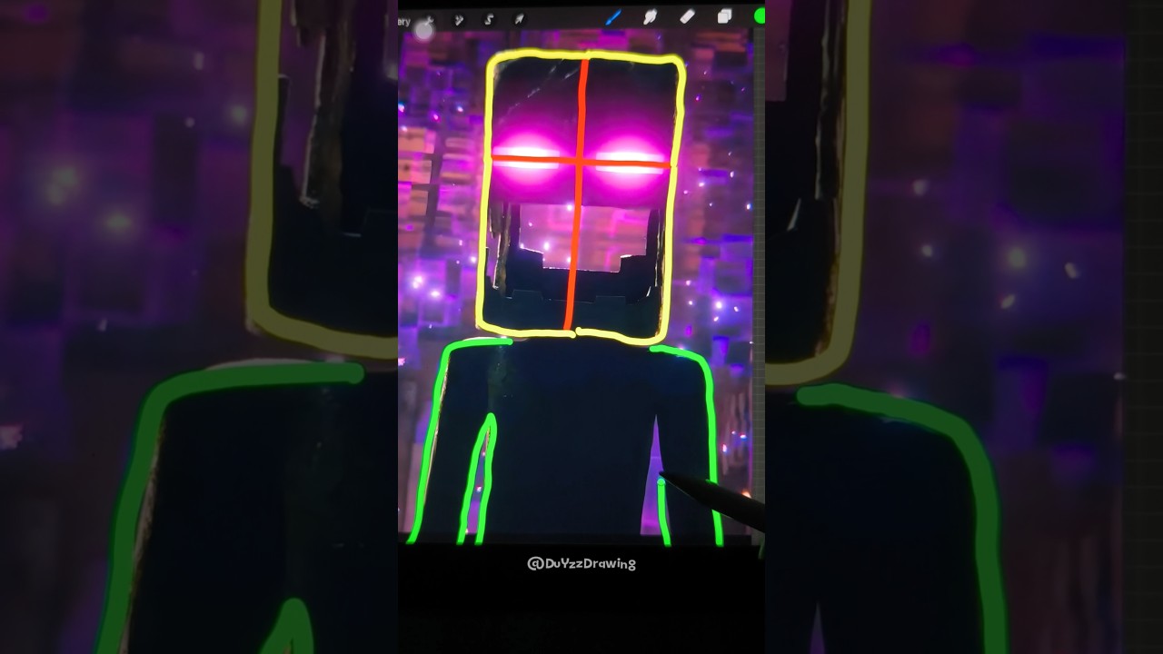 Drawing Enderman from Minecraft Movie! 👾