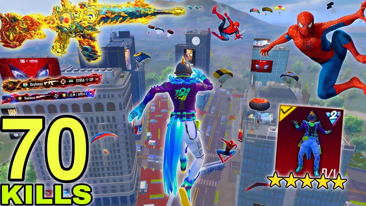 70 Solo Kills😍 NEW BEST LOOT SPIDERMAN GAMEPLAY in PROMOTION MATCH w/ UNiCORN SET🔥 Pubg Mobile