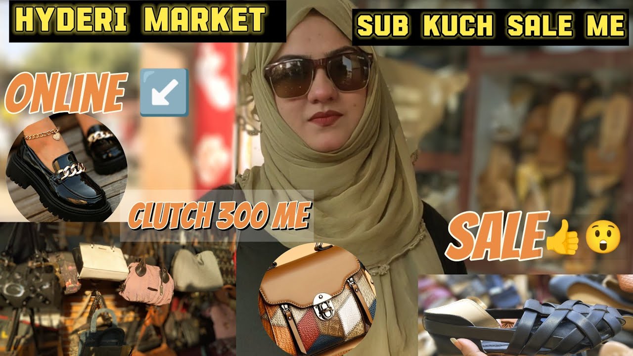 Hyderi market karachi 2024 | sale sale sale |unbelievable bags price 300 each | Hiba Arslan vlogs