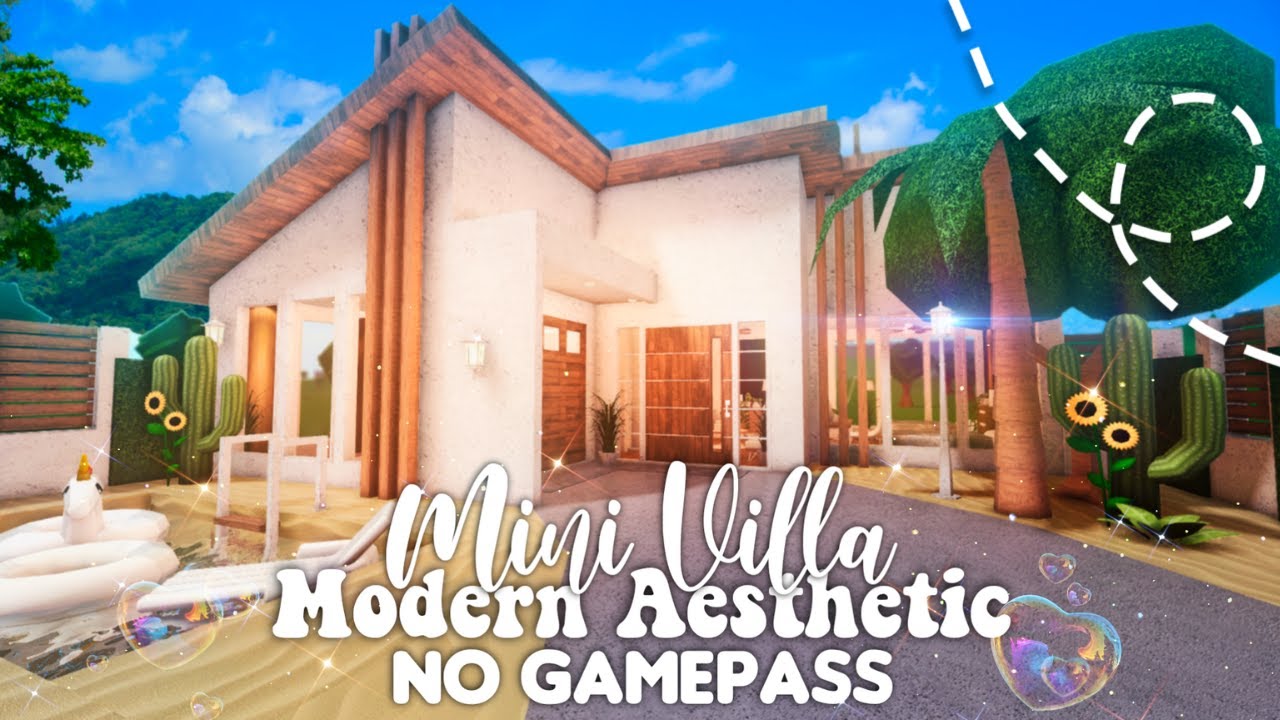 No Gamepass One Story Modern Aesthetic Mini Villa I Bloxburg Speedbuild and Tour - iTapixca Builds