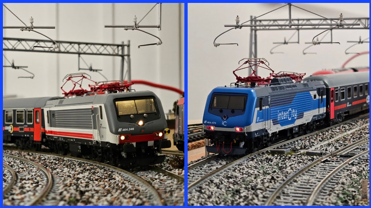 DOPPIA TRAZIONE SIMMETRICA di E.464 VITRAINS con l'INTERCITY NOTTE A.C.M.E.