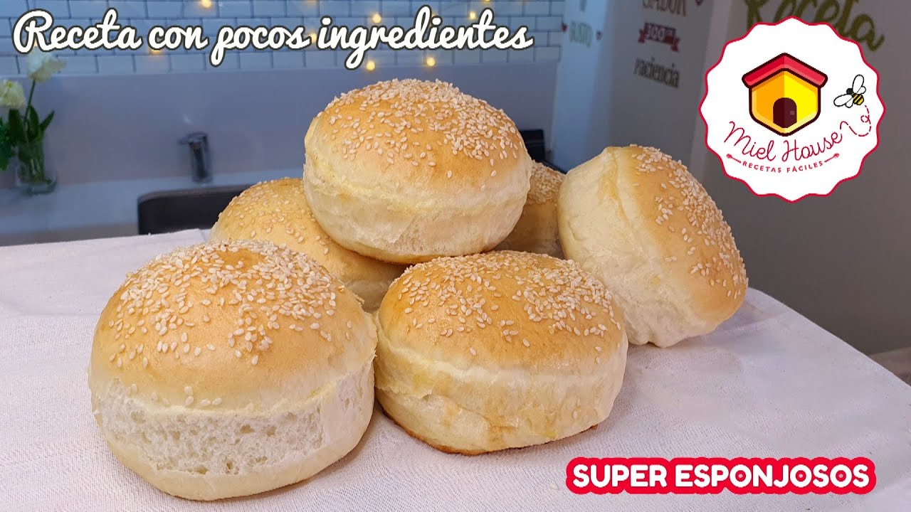 PAN DE HAMBURGUESA el mas esponjoso muy fácil y económico