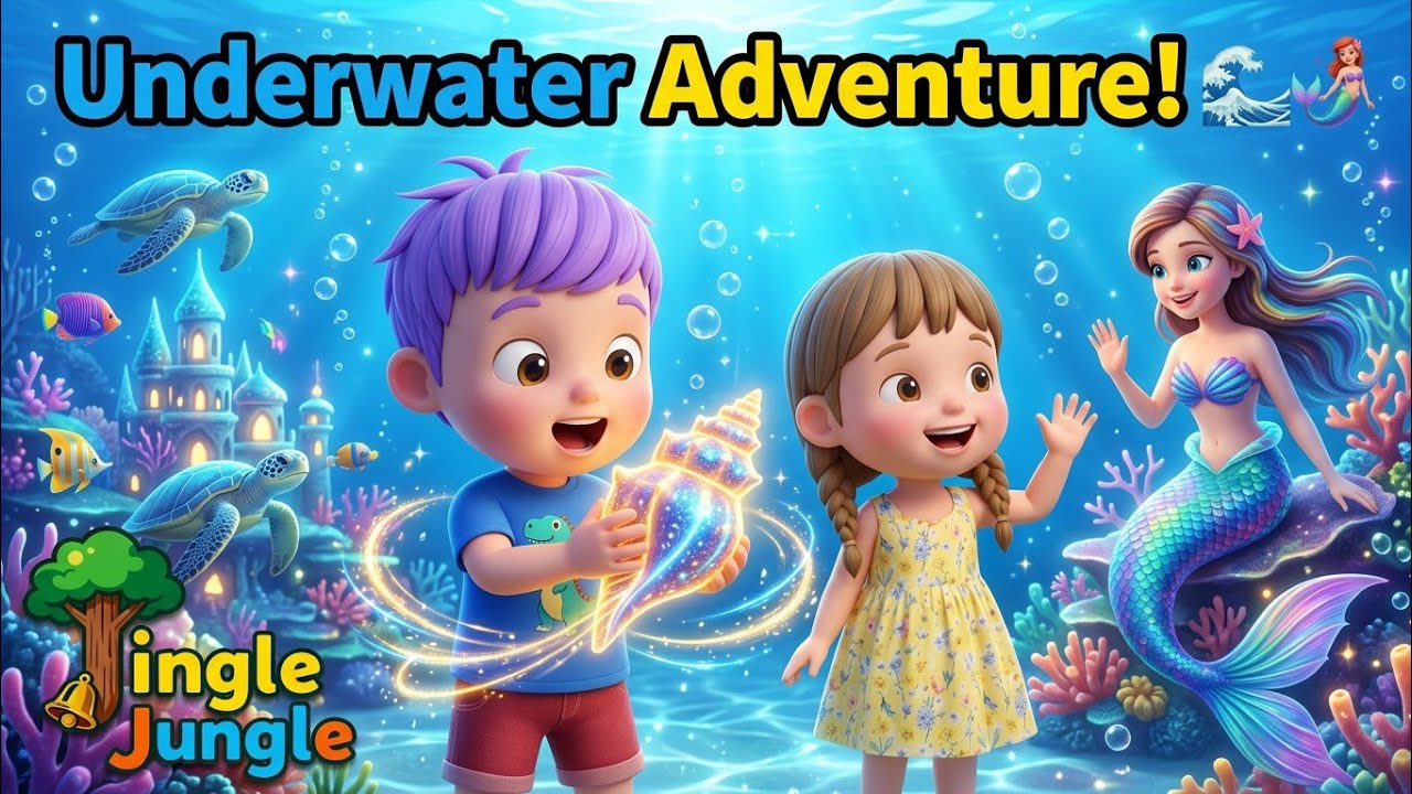 Underwater Adventure Song for Kids | Max & Mia with the Mermaid 🧜‍♀️ | Jingle Jungle 