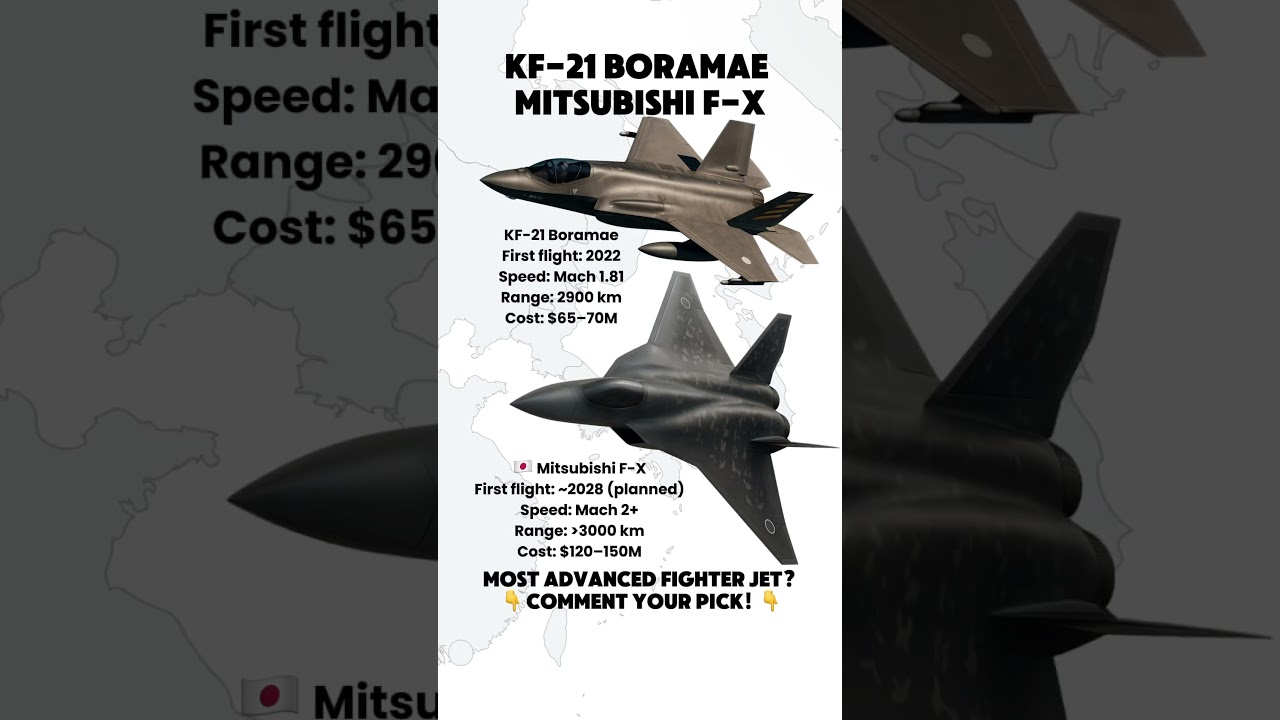 KF-21 Boramae vs Mitsubishi F-X | 5th Gen Fighters Compared 🇰🇷🇯🇵