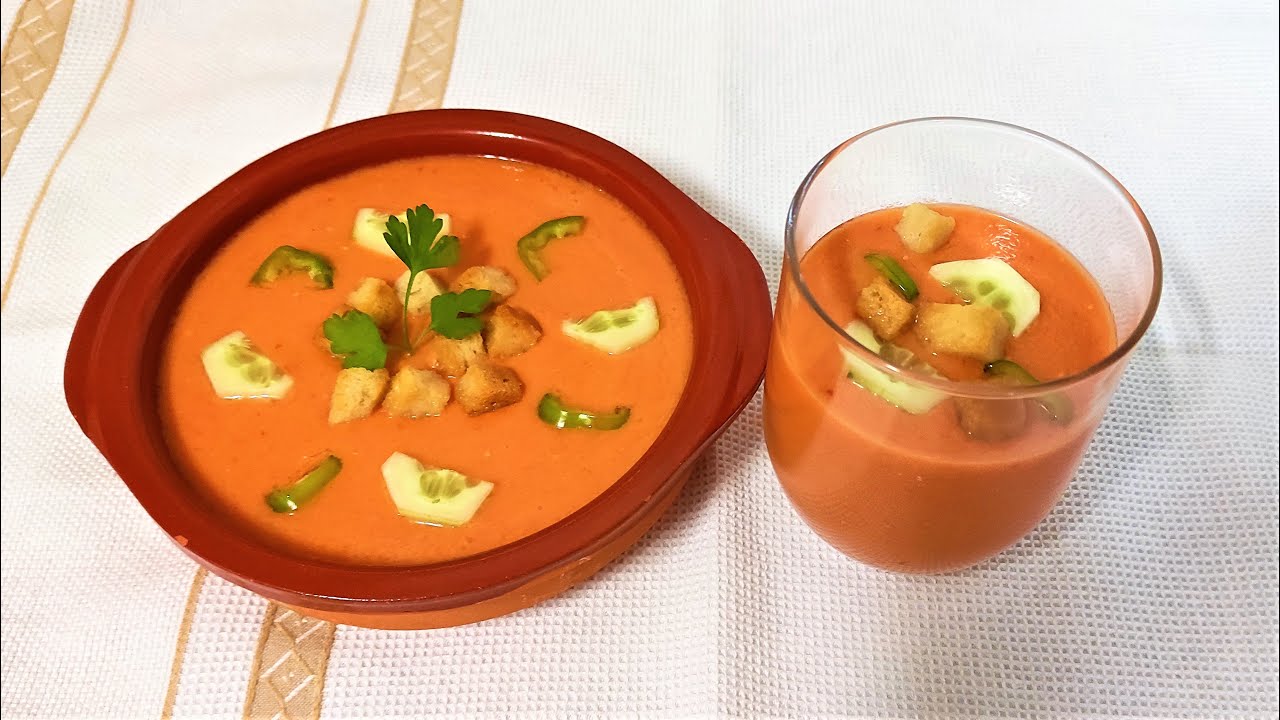 Receta de Gazpacho andaluz fácil, rápido y riquísimo con  Taurus Mycook Touch