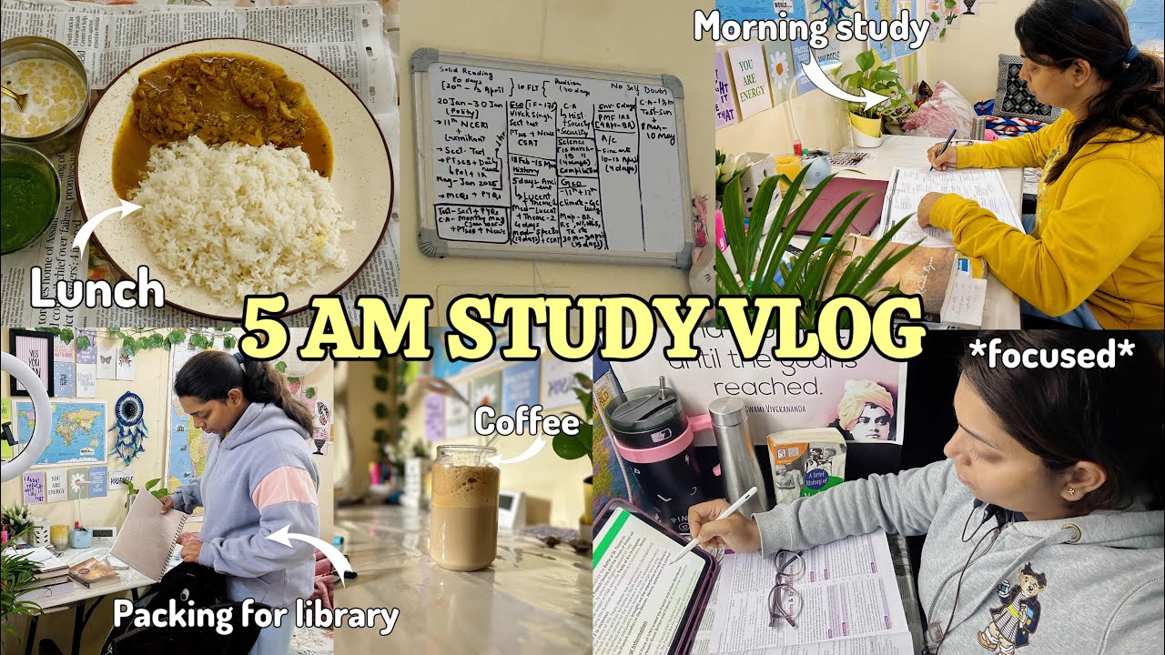 I Woke Up at 5 AM for UPSC Preparation😭 | Joined library | UPSC Aspirants life in Delhi🔥#studyvlog