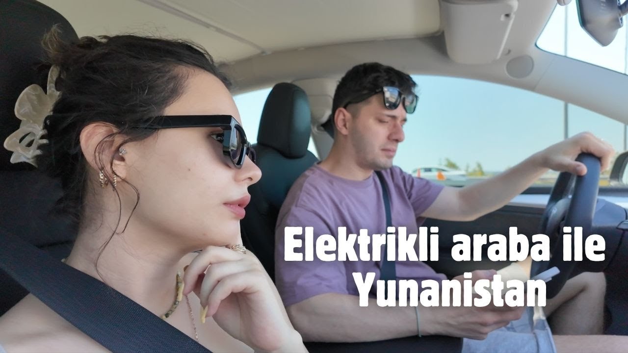 Elektrikli araba ile Yunanistan'a gidiyoruz! Tesla kamp modu, arabada kaldık ⛺- VLOG 55