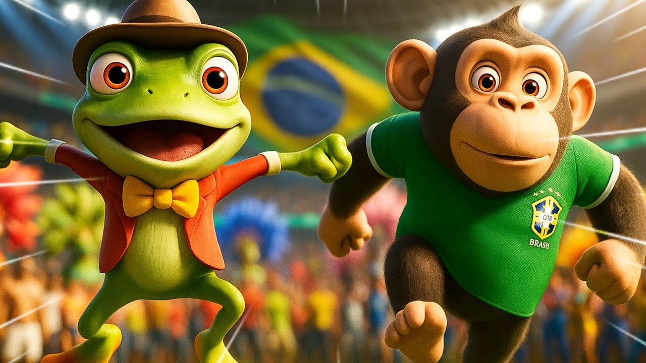 Pipo Conoce Brasil con Congo el Mono 🐸🐵🇧🇷 | Canción Infantil para Bailar y Cantar