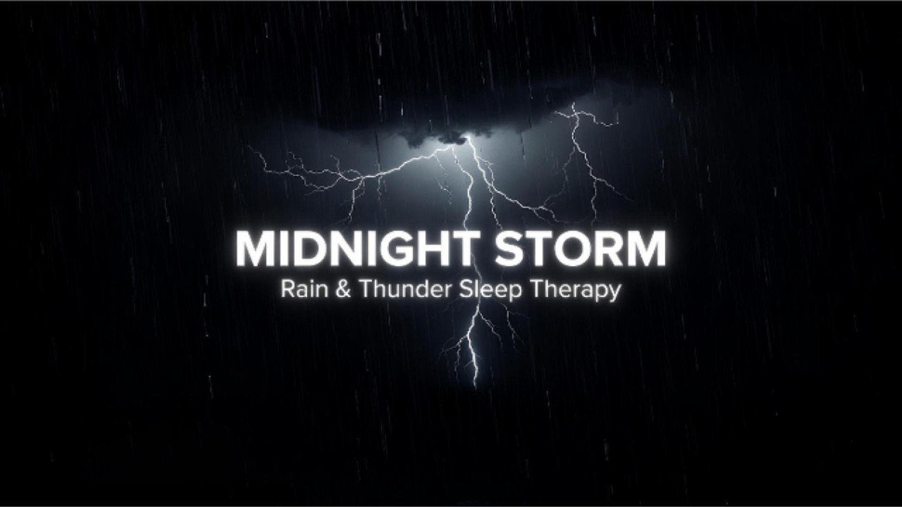 Black Screen Rainstorm Sounds for Sleeping 🌧️⚡ Dark Screen Thunder Ambience Fall Asleep Fast