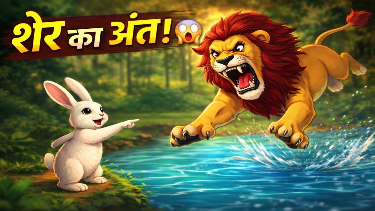 छोटे खरगोश ने कैसे हराया जंगल का राजा? | Panchtantra Moral Story in Hindi | Kids Story