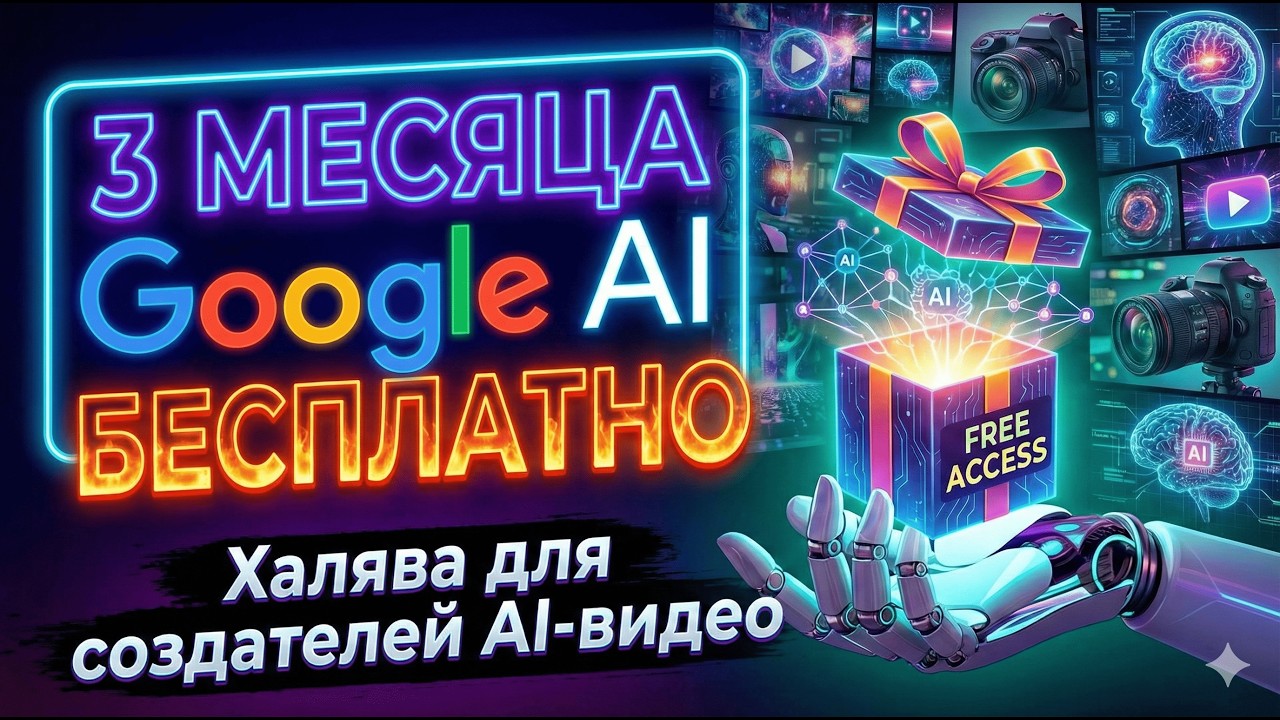 FREE подписка Google AI на 3 месяца | Быстро и просто