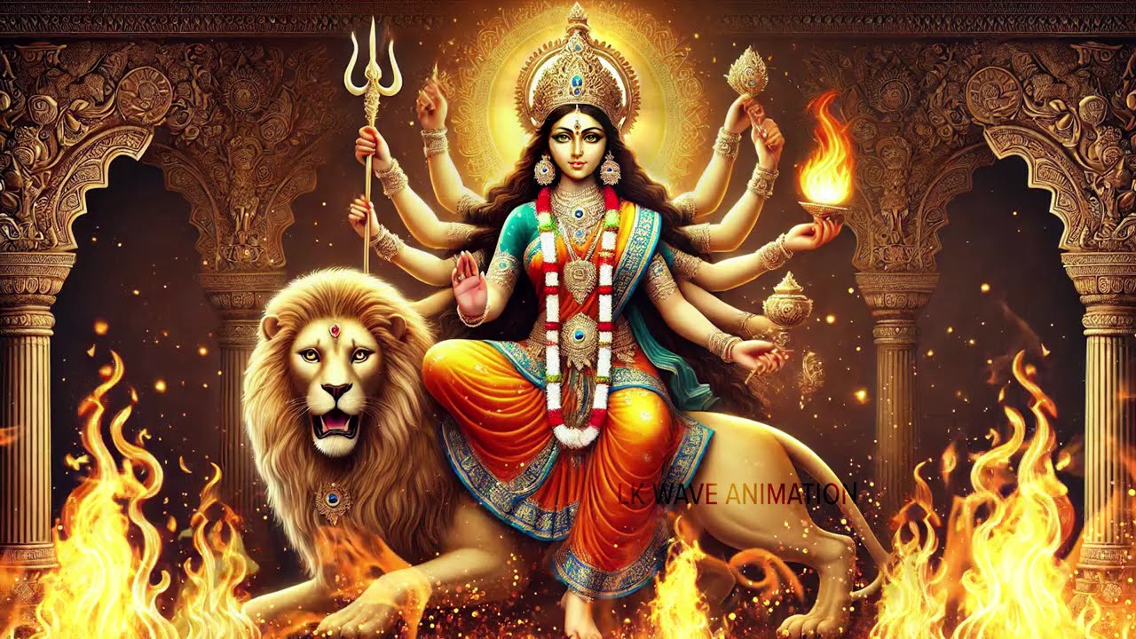 Maa Durga Animation Video Background | Navratri Background Video