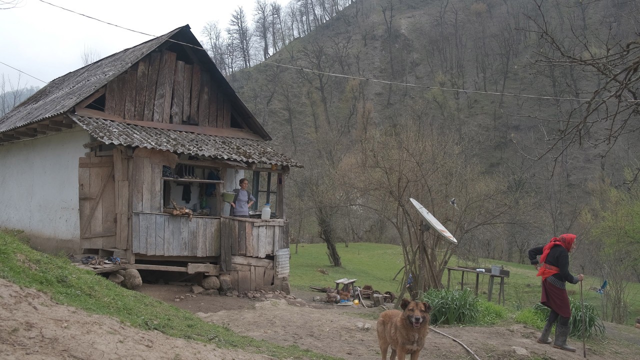 Документальный фильм: 90-летняя больная женщина и её сестра живут одни в горах.