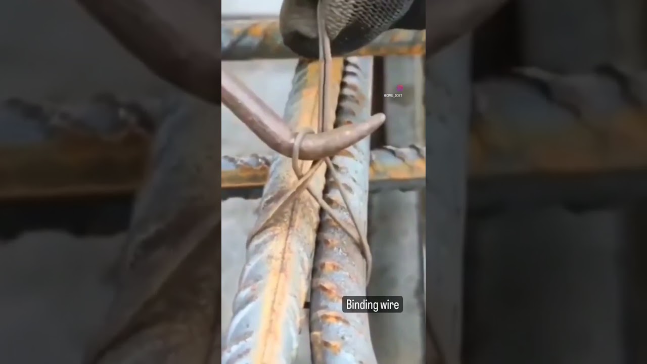 wire binding trick, steel binding wire #construction #shorts #trending