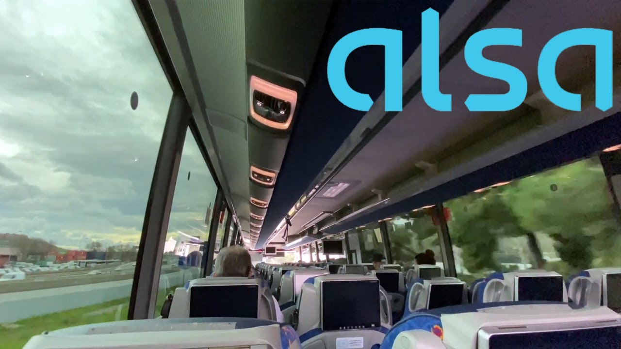 ALSA Bus Madrid - Palencia Route Review. Madrid South Bus Station 4K 60FPS