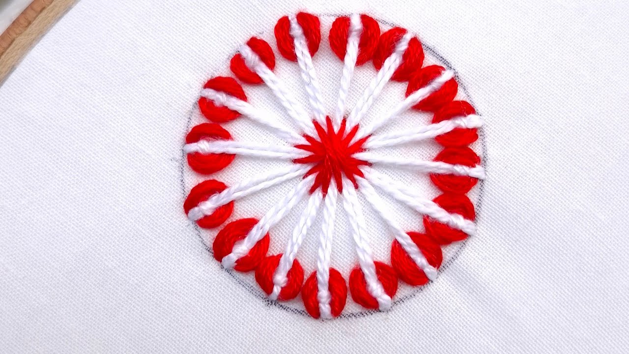 Gorgeous wheelstitch flower🌸 handembroidery.সুন্দর ফুল সেলাই।#flower#handwork#embroidery#viral