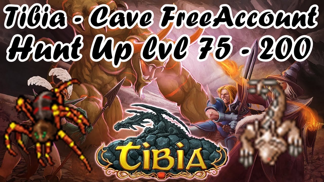 Tibia Hunts High lvl - Upando do lvl 75 ao 200 - melhores caves free account