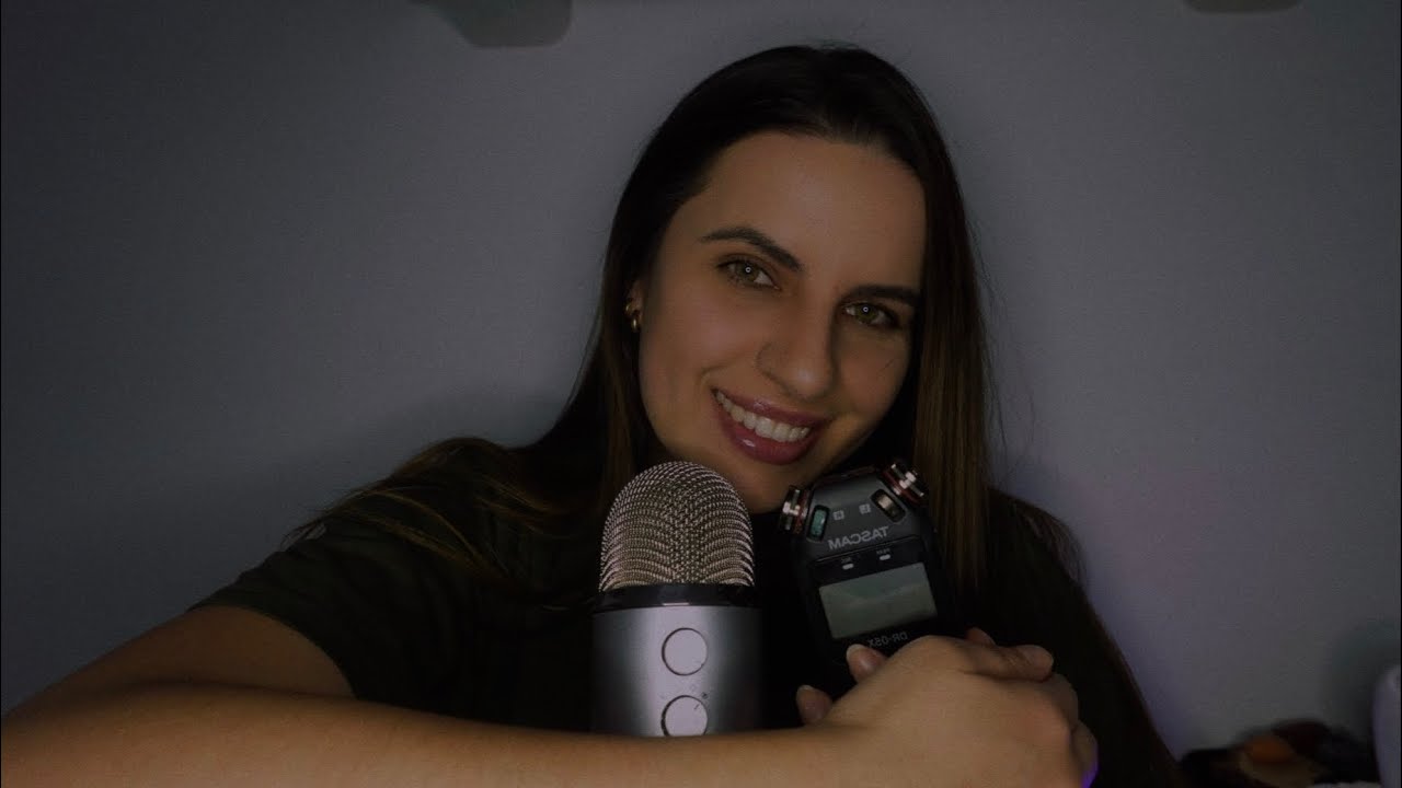 ASMR Comparando microfones: blue yeti e tascam 🤍