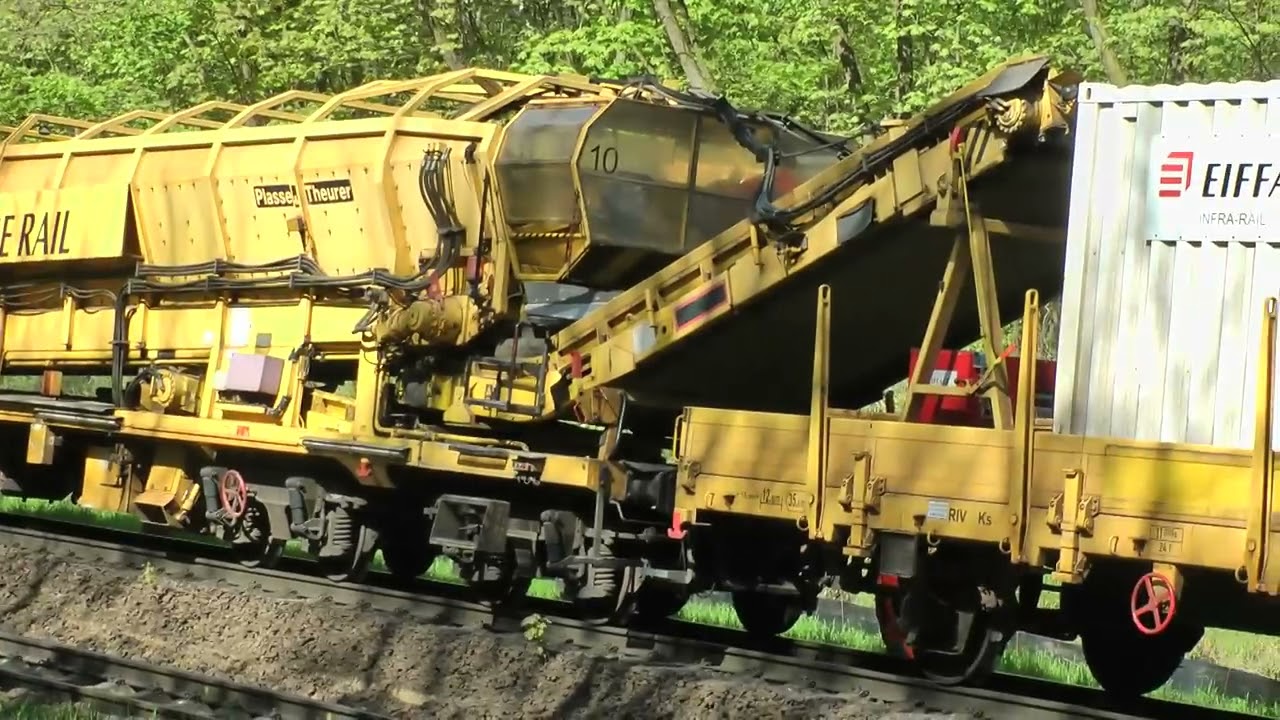 Ausbau Dresdner Bahn, Teil 89, Blankenfelde mit RM 80-92 von Eiffage Rail, 03.05.2023