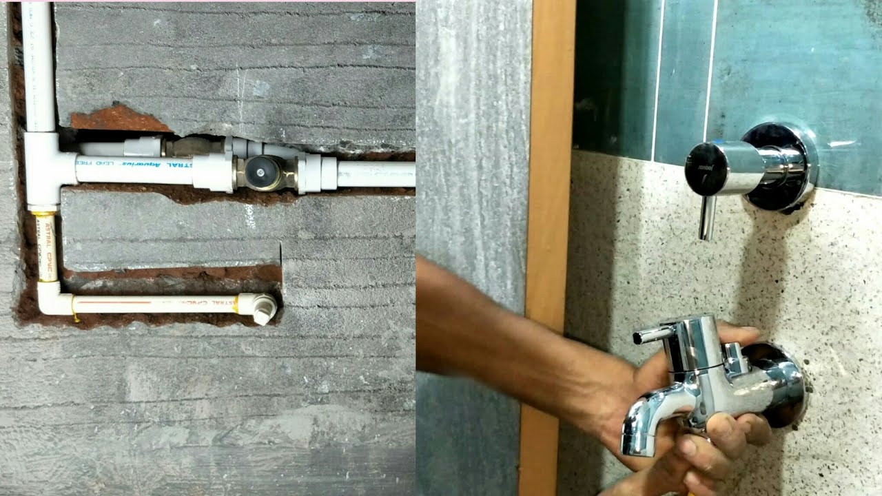 Flush Cock Fitting, plumbing work