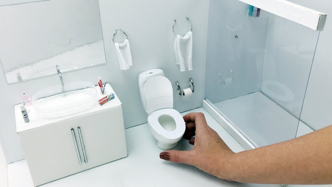DIY Miniature - Bathroom for Barbie Dolls - Hacks And Crafts