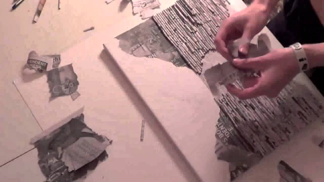 Landscape Art done with Newspaper