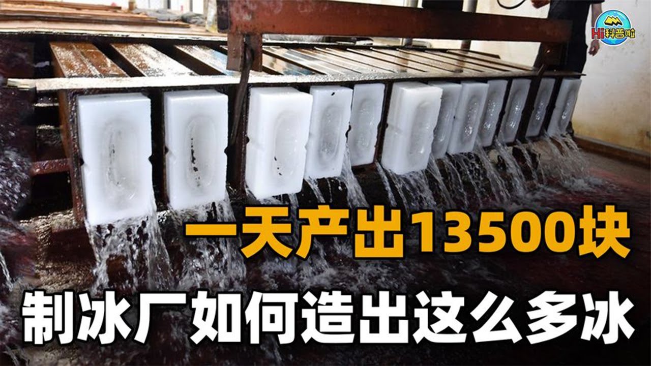 制冰厂是怎么造出这么多冰的？一天产出13500块，日入高达27万元！【Hi科普啦】