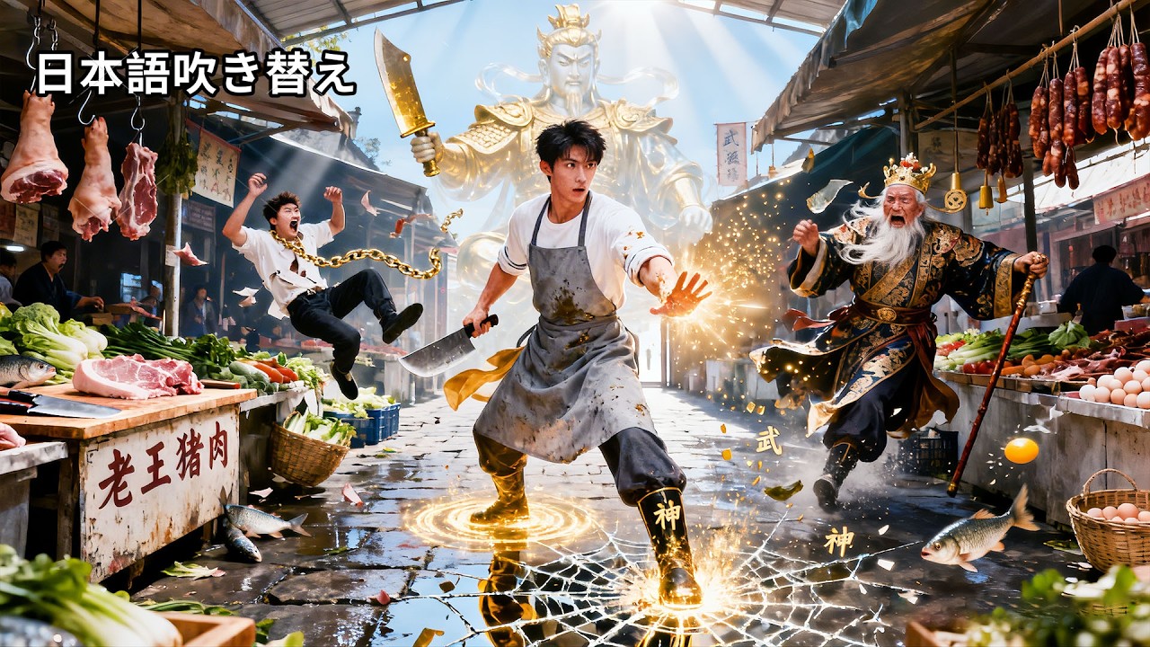 【日本語吹き替え】肉屋の雑用係の正体は、伝説の“降世武神”だった！「右手が使えないクズ」と笑われた少年、足を踏み鳴らせば悪童が空を舞い、手を振れば武道の祖が消し飛ぶ——誰も知らなかった最強の覚醒！