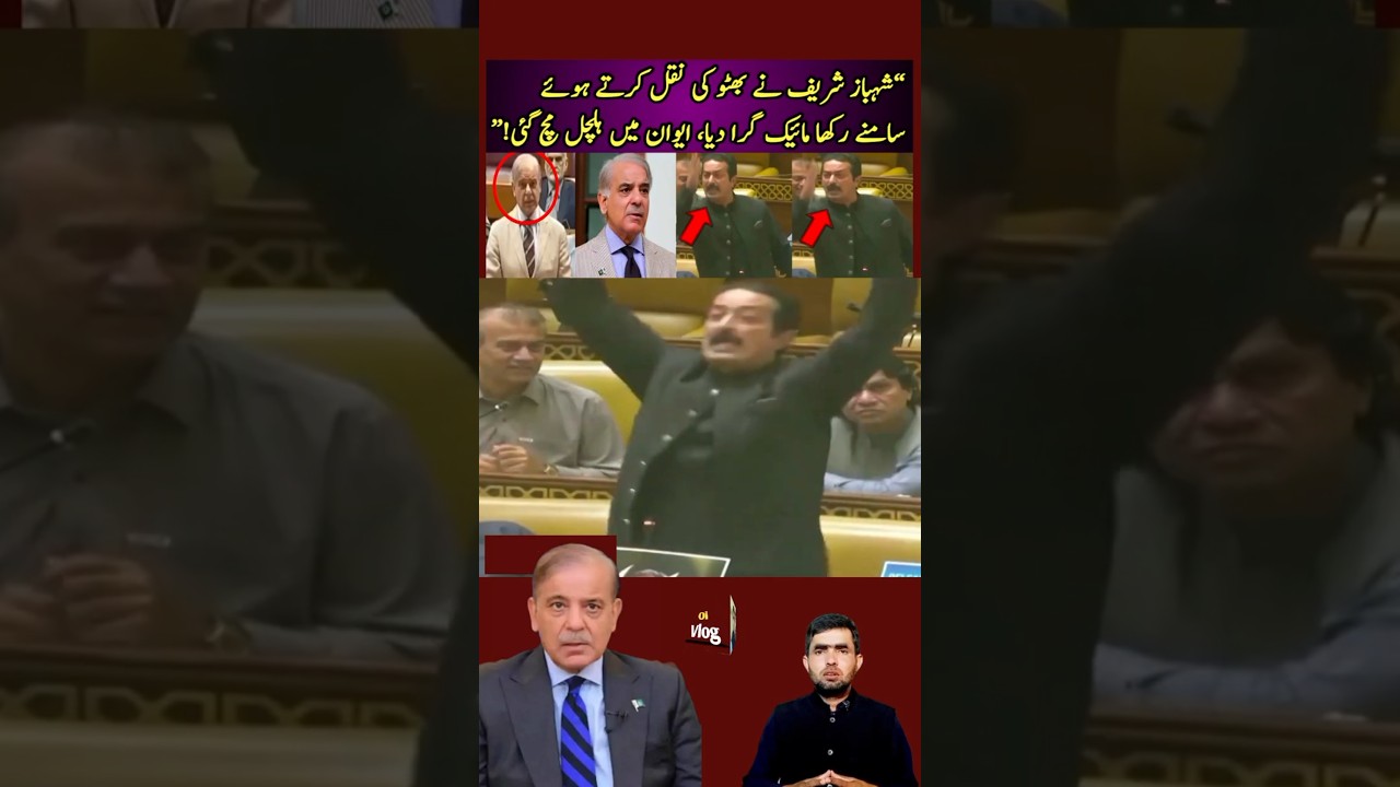&ldquo;Shehbaz Sharif dropped the microphone he was holding in front of him while imitating Bhutto!&rdquo; #pti