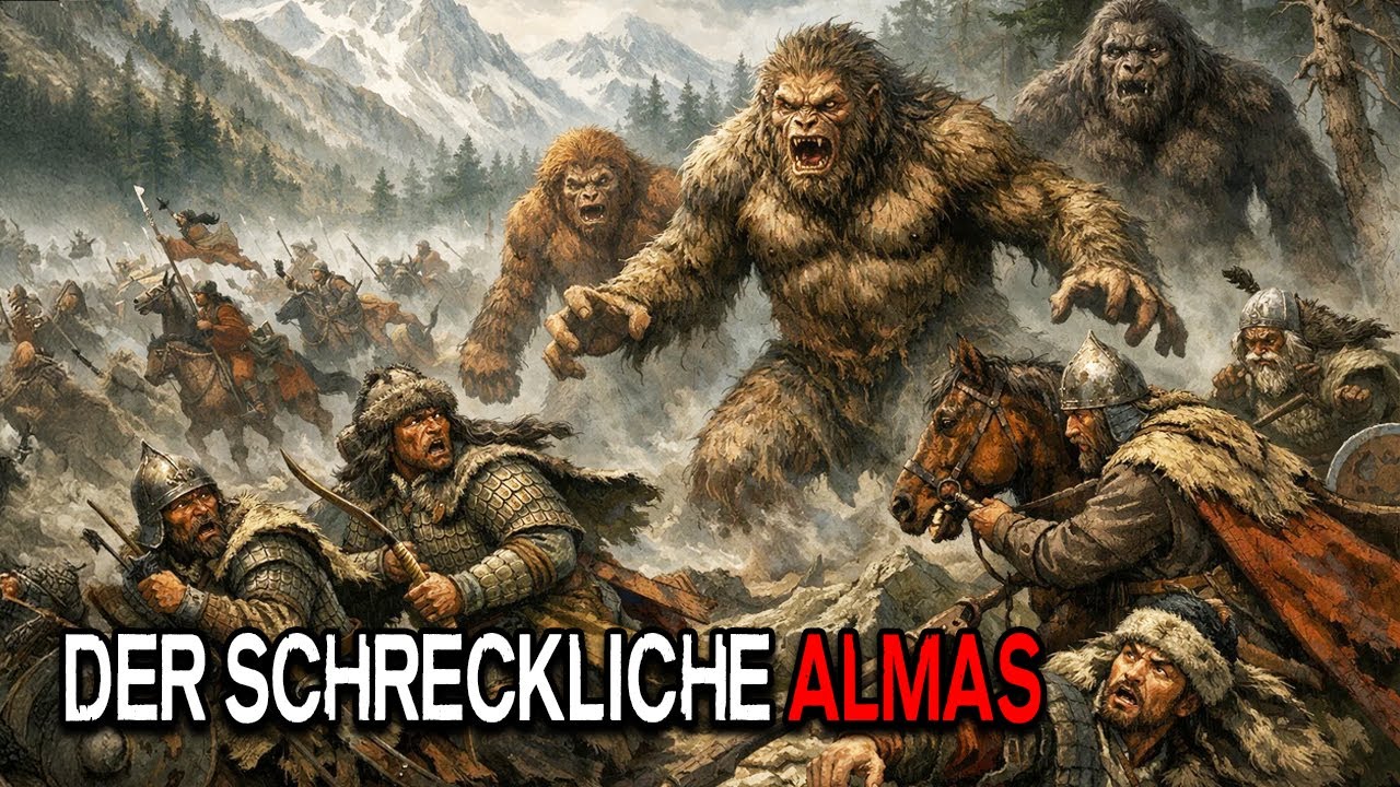 Im Jahr 1241 Flohen Mongolische Krieger Vor dem Almas im Altai-Gebirge