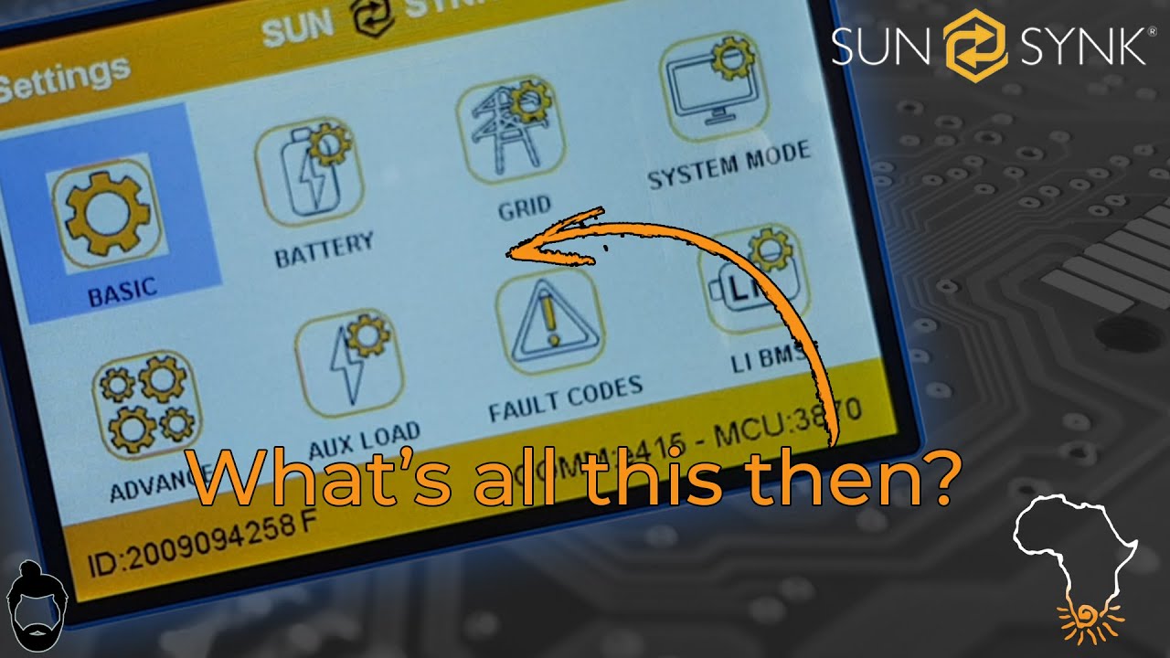 Sunsynk Settings run through