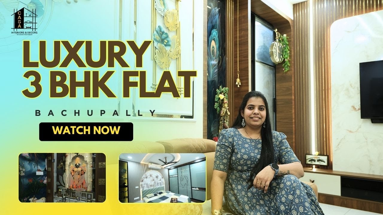 Luxury 3BHK Full Home Interiors | East facing | Modern Interiors With Traditional Touch | Bachupally