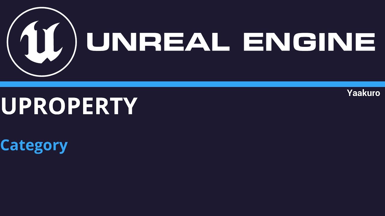 UE4 and C++, UPROPERTY (Category)