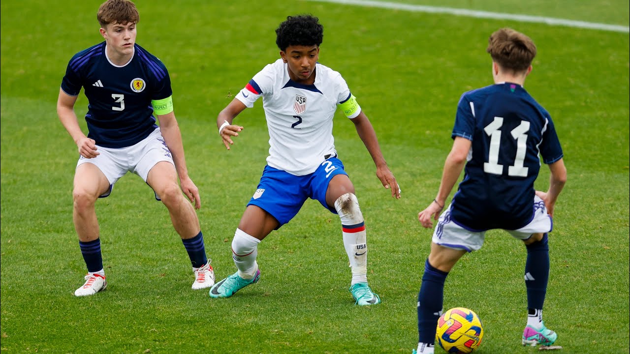 Alexito gomez  u15 usynt  defender @ UEFA development tournament in Portugal versus Scotland u15￼