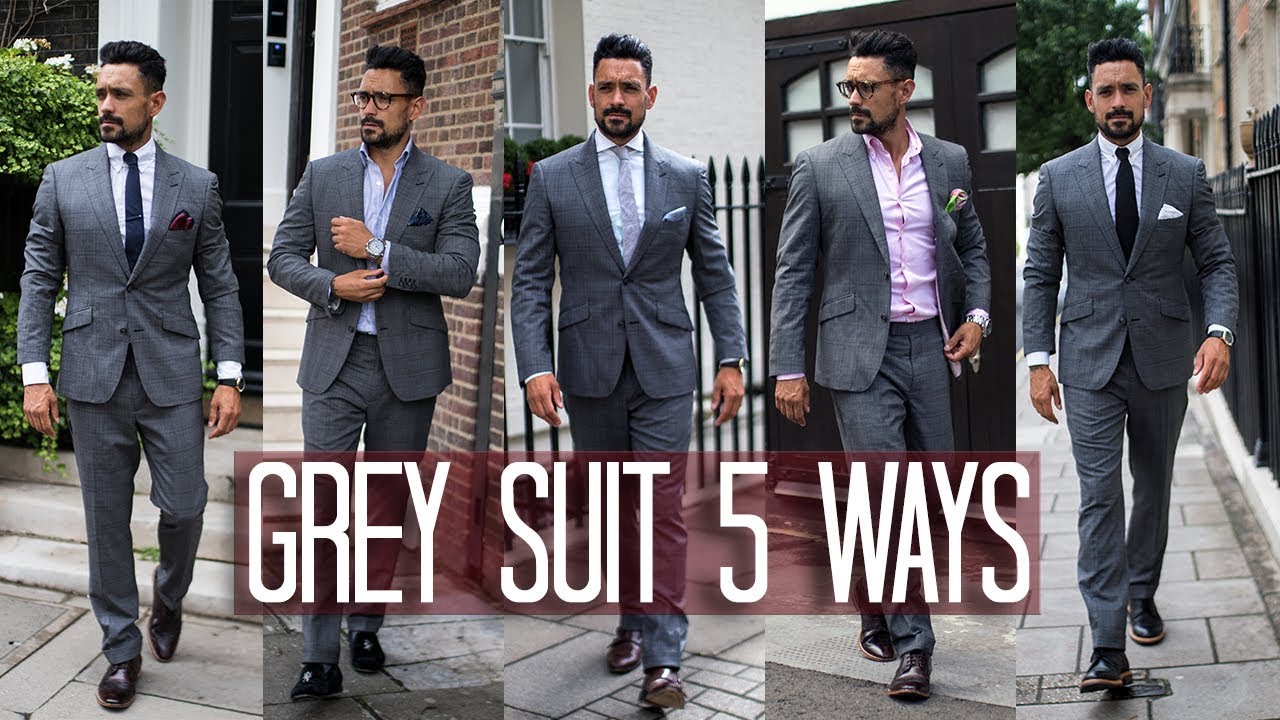 How to Wear a Grey Suit 5 ways | Men's Style & Fashion Lookbook
