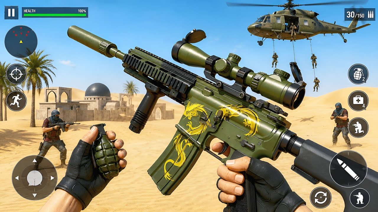 Commando Gun Strike Mission &mdash; FPS-шутер &mdash; Геймплей на Android