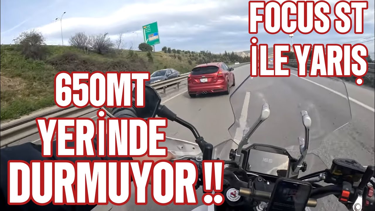 CF MOTO 650 MT UZUN YOL PERFORMANSI! | FORD FOCUS ST İLE KAPIŞTIK !! | 