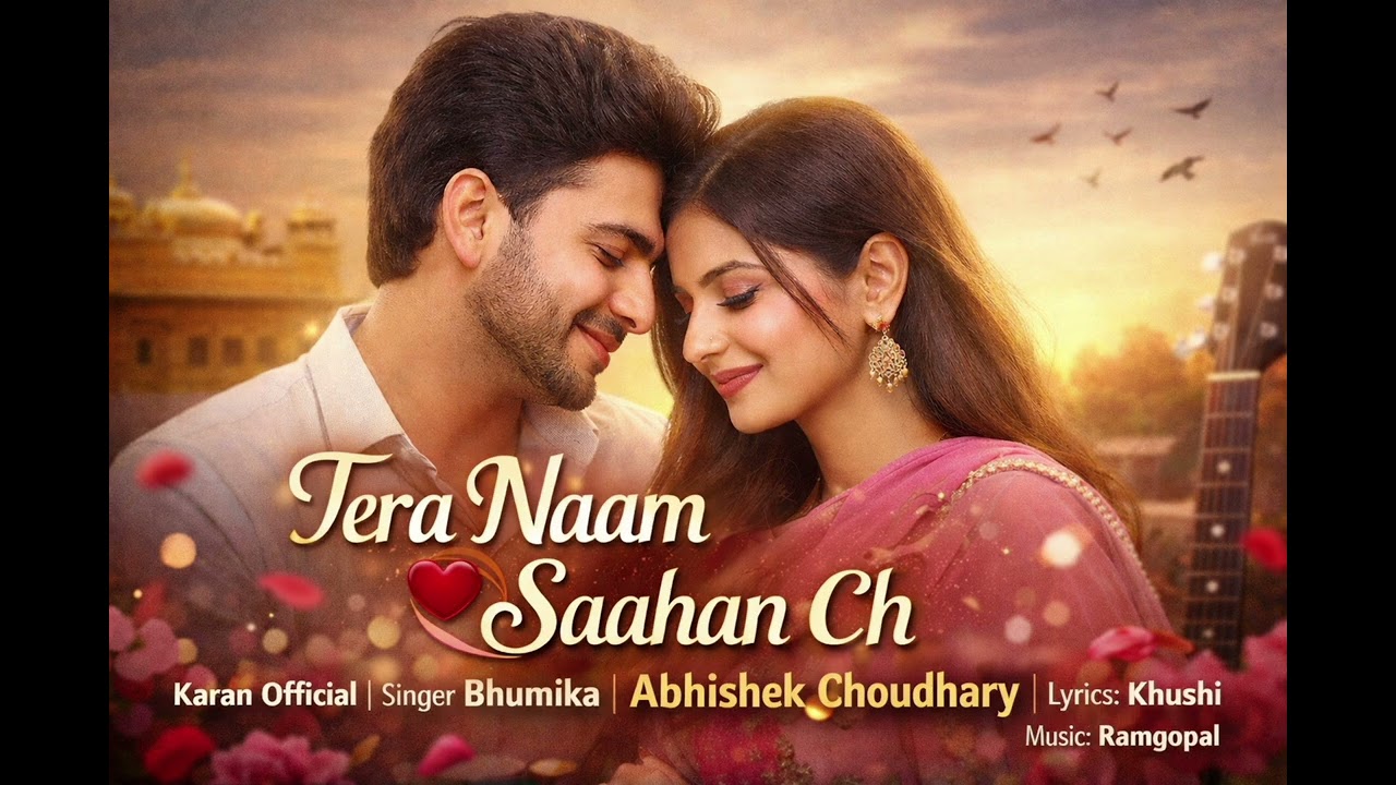 Tera Naam Saahan Ch ❤️ | Punjabi Romantic Duet Song | Bhumika & Abhishek Choudhary | Karan Official