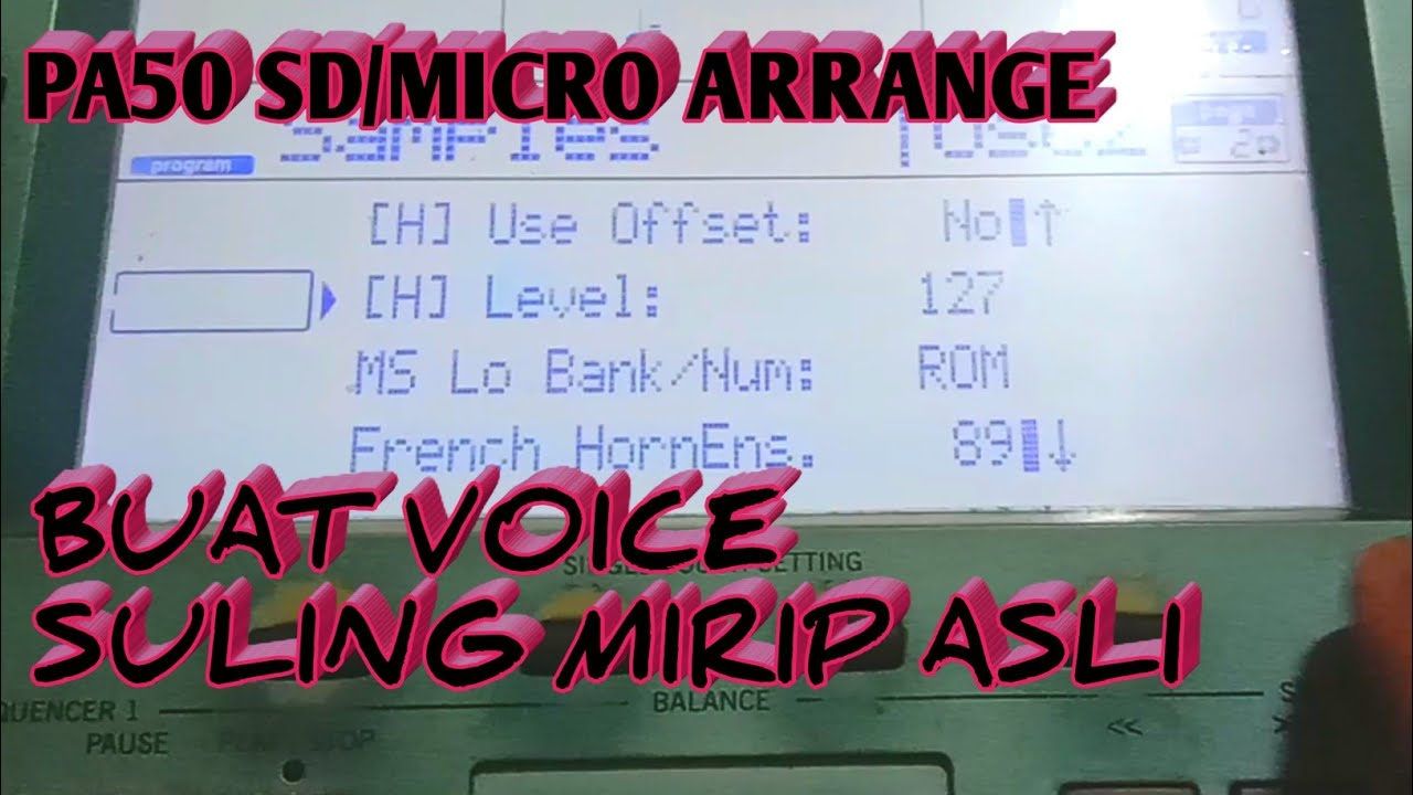 Buat suara seruling mirip asli KORG pa50
