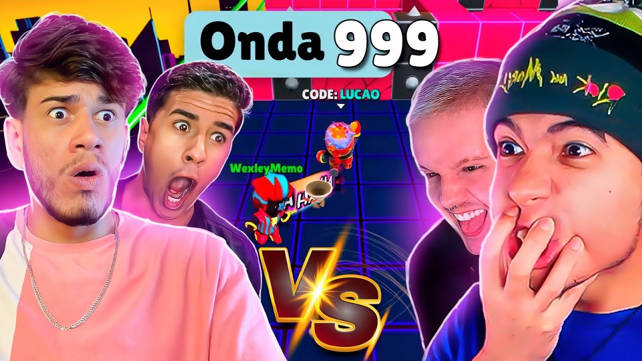 FOMOS DESAFIADOS A BATER O RECORDE DE ONDAS DO KHORTEX E DO THEUS XD NO STUMBLE GUYS