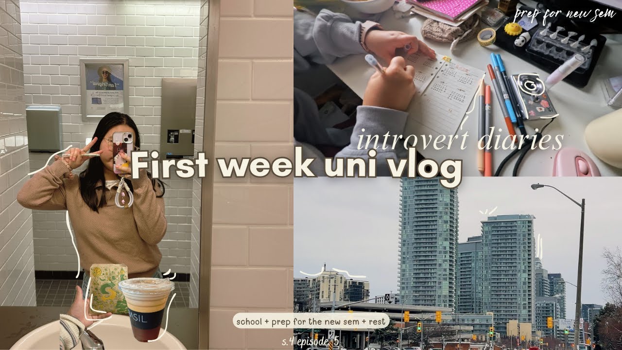 First Week of uni  ⋆｡°✩ | prep for new sem + placement + work