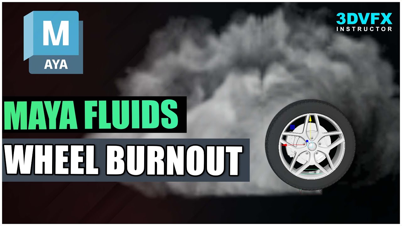 Step-by-Step Wheel Burnout Fluid Simulation in Maya