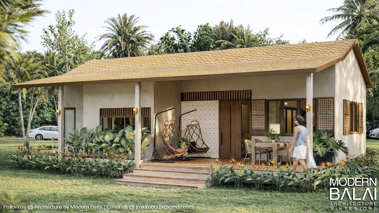 Simple House Design Small Farmhouse Idea | 9x12 Meters