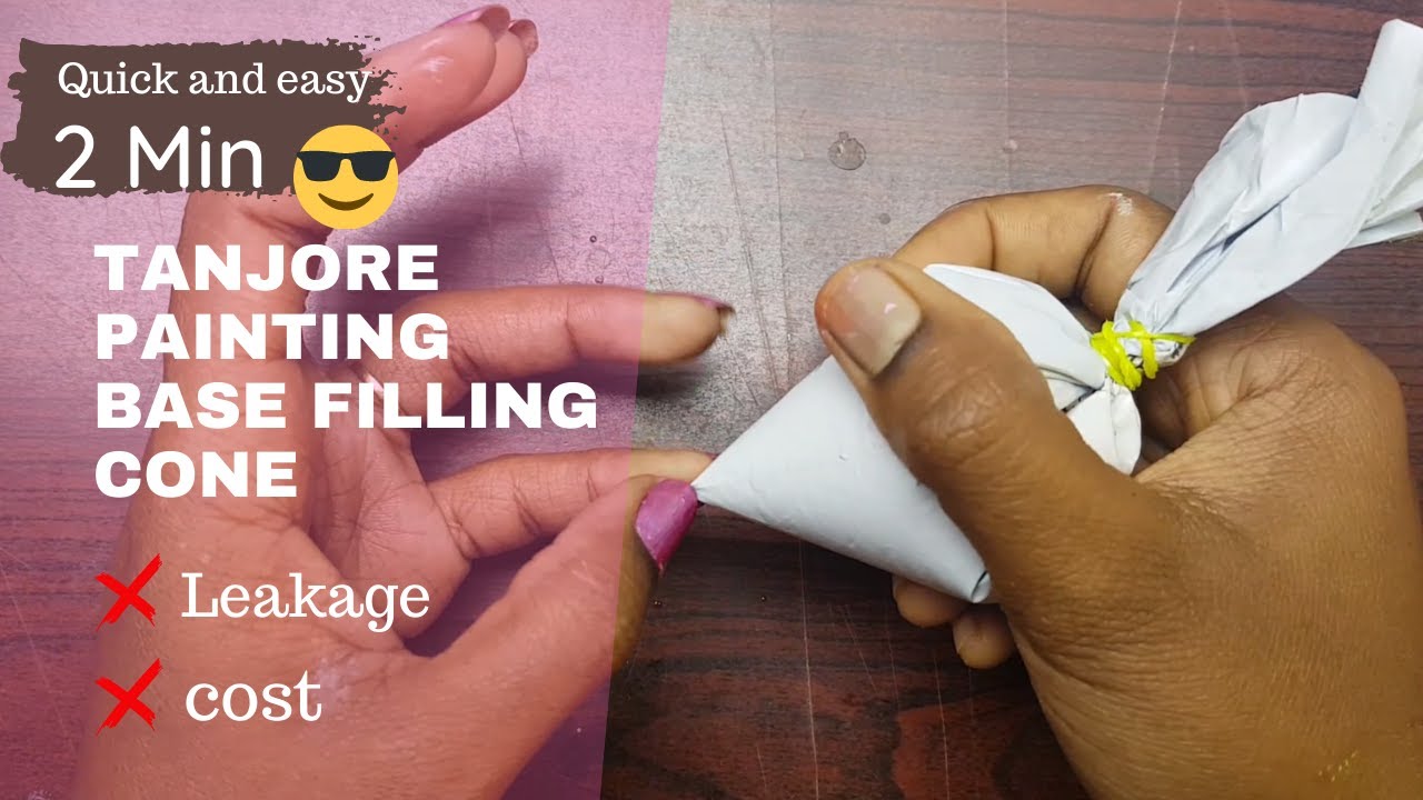 No Leakage -No Cost -Tanjore Painting Base Filling Cone-Under 2min-Sharbhalakshmi