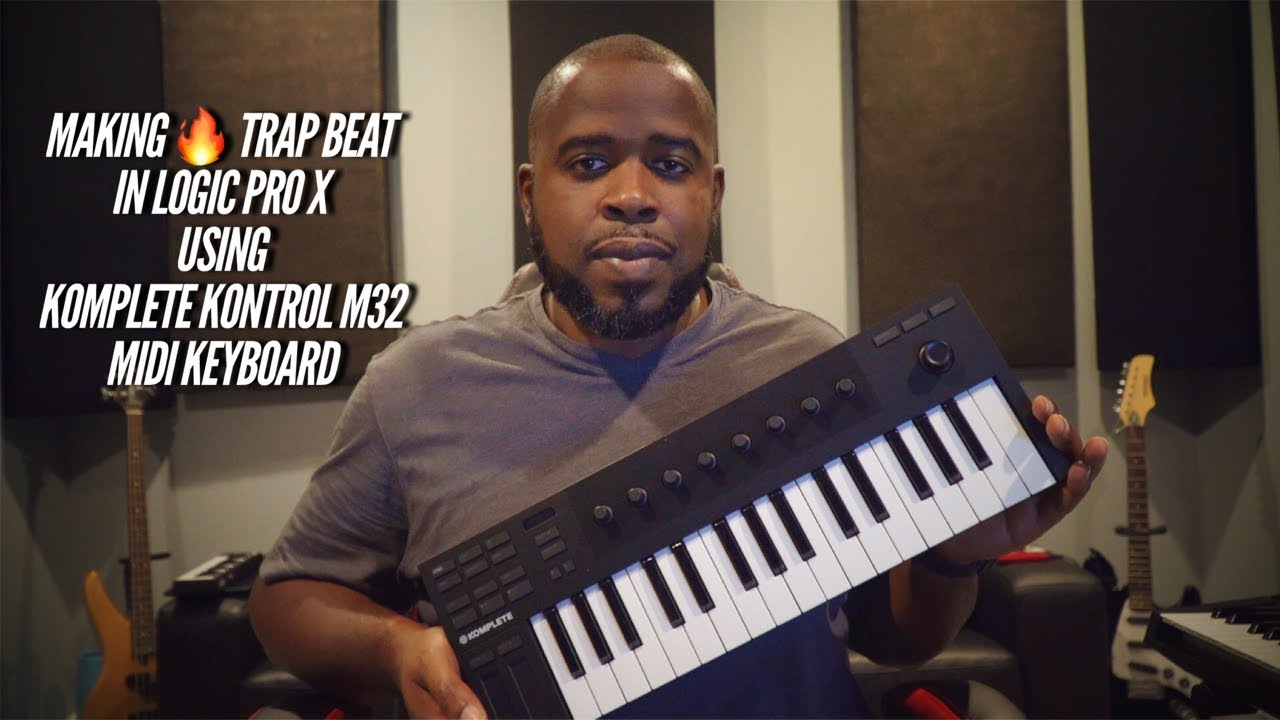 Making 🔥 Trap Beat on Logic Pro X using The Komplete Kontrol M32 Midi Controller