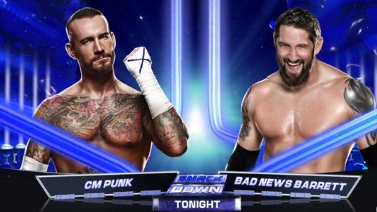 CM Punk vs Bad News Barrett | Smackdown | WWE 2k15 PS4